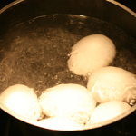 Hard-boil the eggs